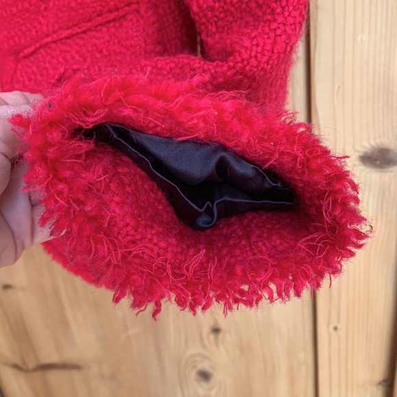 Boden Hot Pink Neon Boucle Tweed Chanel Fantasy Look Jacket Fringe Trim Chic 💕 - Picture 13 of 16